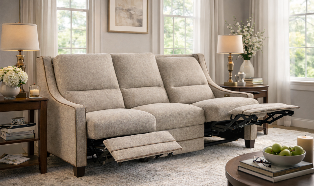 Universal Furniture Kelce 3-seater Brown Dual Power Motion Sofa