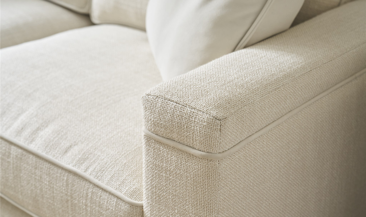 Universal Furniture Leah 3-Seater Fabric Sofa in Beige