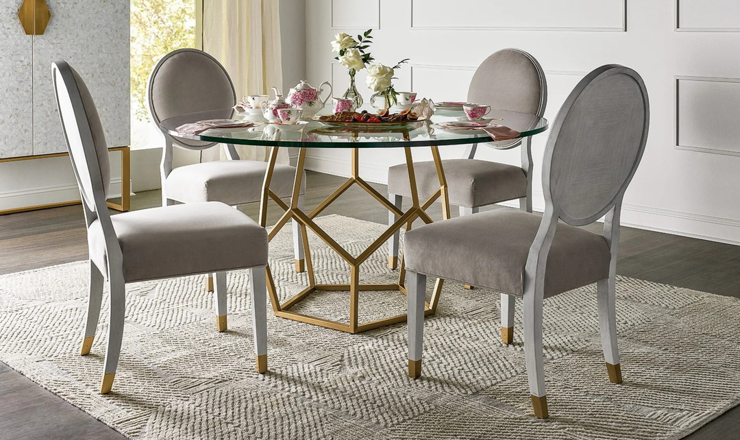 Universal Furniture Love Joy Bliss Oval Side Chair in White-Jennifer Furniture
