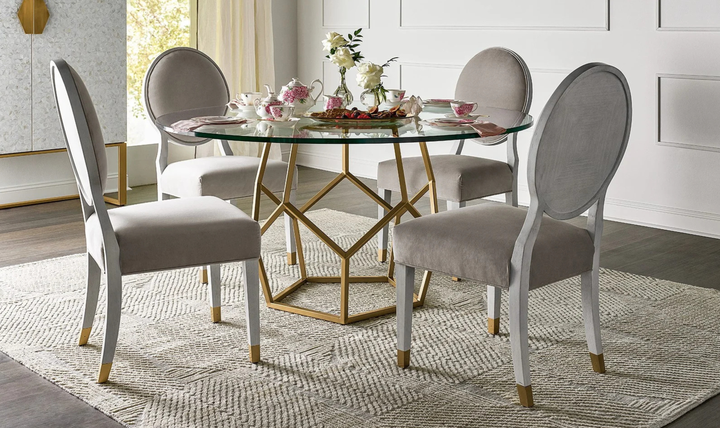 Universal Furniture Love Joy Bliss Oval Side Chair in White-Jennifer Furniture