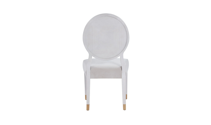 Universal Furniture Love Joy Bliss Oval Side Chair in White-Jennifer Furniture