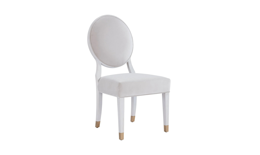 Universal Furniture Love Joy Bliss Oval Side Chair in White-Jennifer Furniture