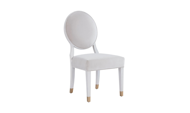 Universal Furniture Love Joy Bliss Oval Side Chair in White-Jennifer Furniture