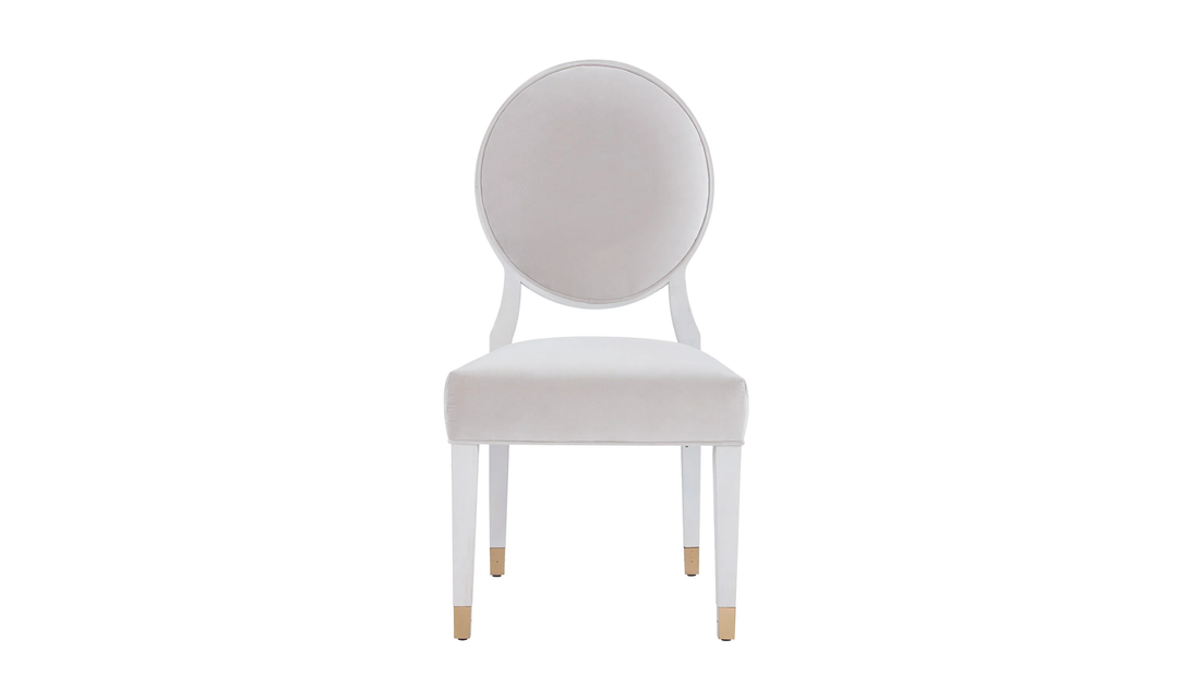Universal Furniture Love Joy Bliss Oval Side Chair in White-Jennifer Furniture