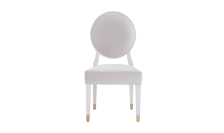 Universal Furniture Love Joy Bliss Oval Side Chair in White-Jennifer Furniture