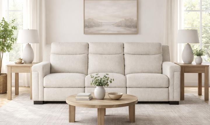 Universal Furniture Mixon 3-Seater Leather Dual Power Motion Sofa