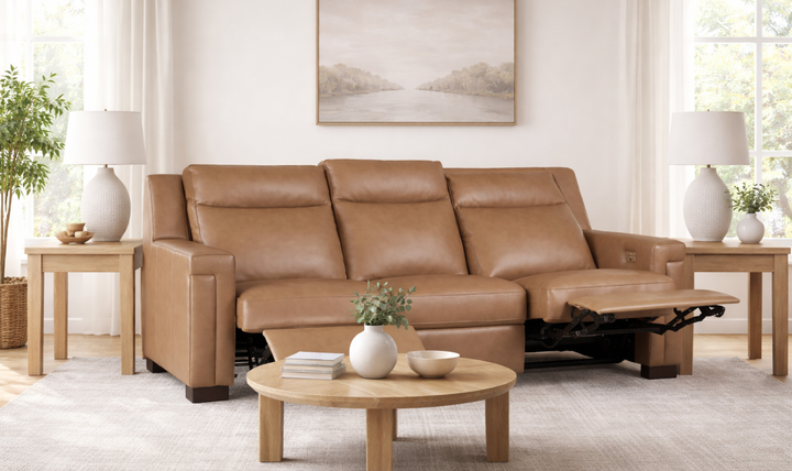 Universal Furniture Mixon 3-Seater Leather Dual Power Motion Sofa