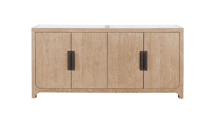 Universal Furniture Modern Farmhouse Blair Wooden Credenza with Natural Oak Finish