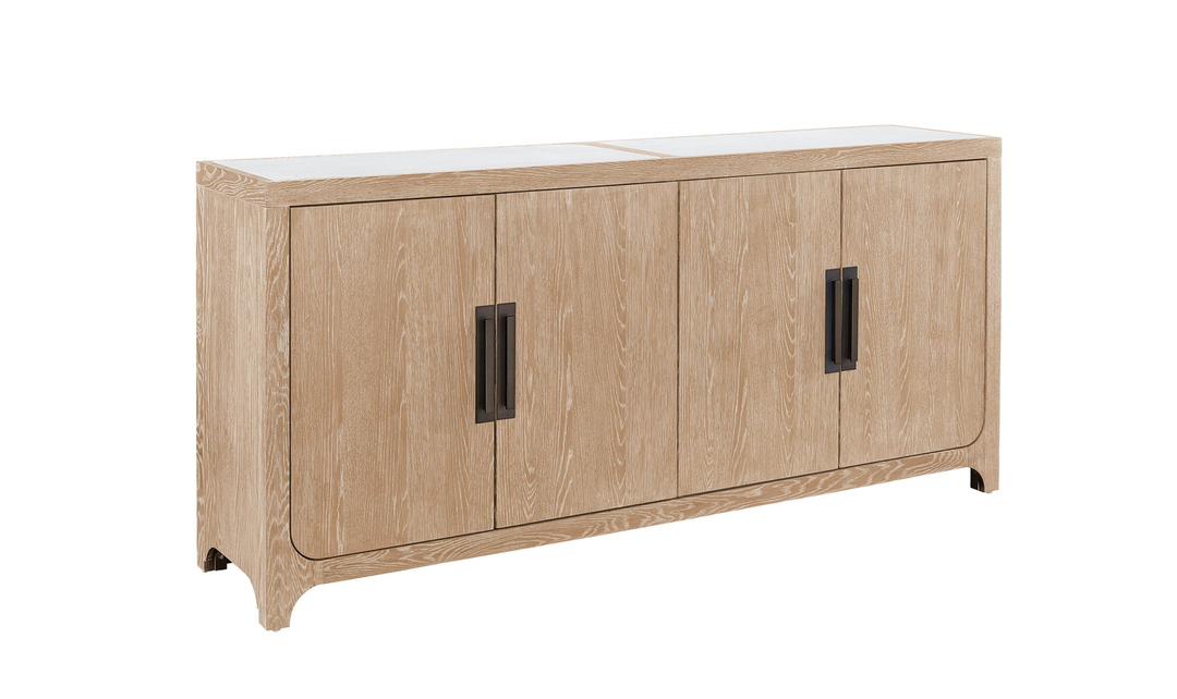 Universal Furniture Modern Farmhouse Blair Wooden Credenza with Natural Oak Finish