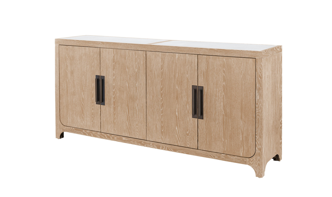 Universal Furniture Modern Farmhouse Blair Wooden Credenza with Natural Oak Finish