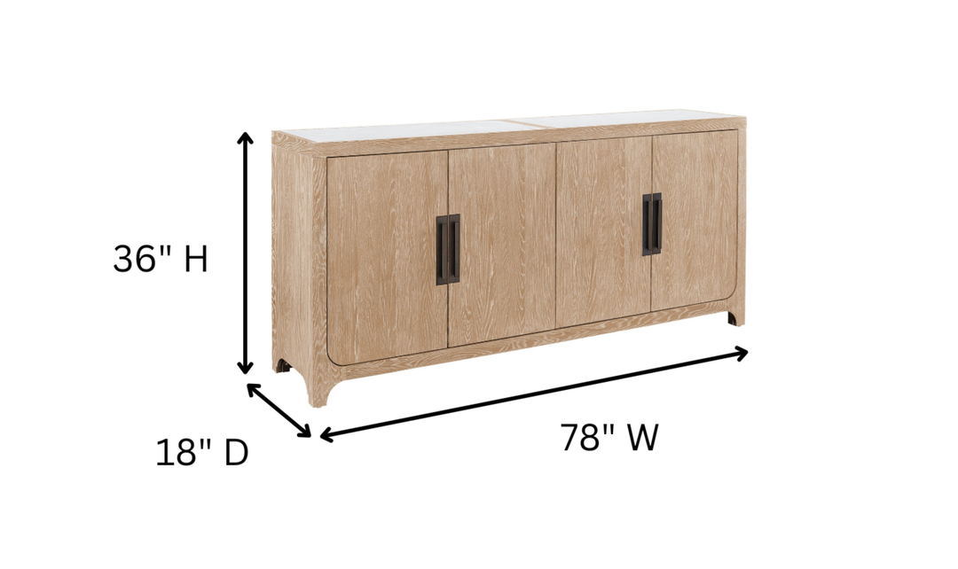 Universal Furniture Modern Farmhouse Blair Wooden Credenza with Natural Oak Finish