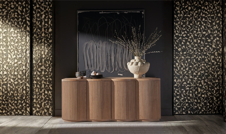 Universal Furniture Modern Lumi Wooden Credenza With Natural Oak-jennifer furniture