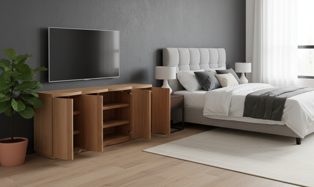 Universal Furniture Modern Lumi Wooden Credenza With Natural Oak-jennifer furniture