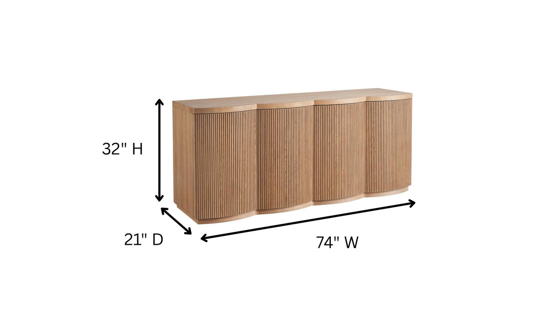 Universal Furniture Modern Lumi Wooden Credenza With Natural Oak