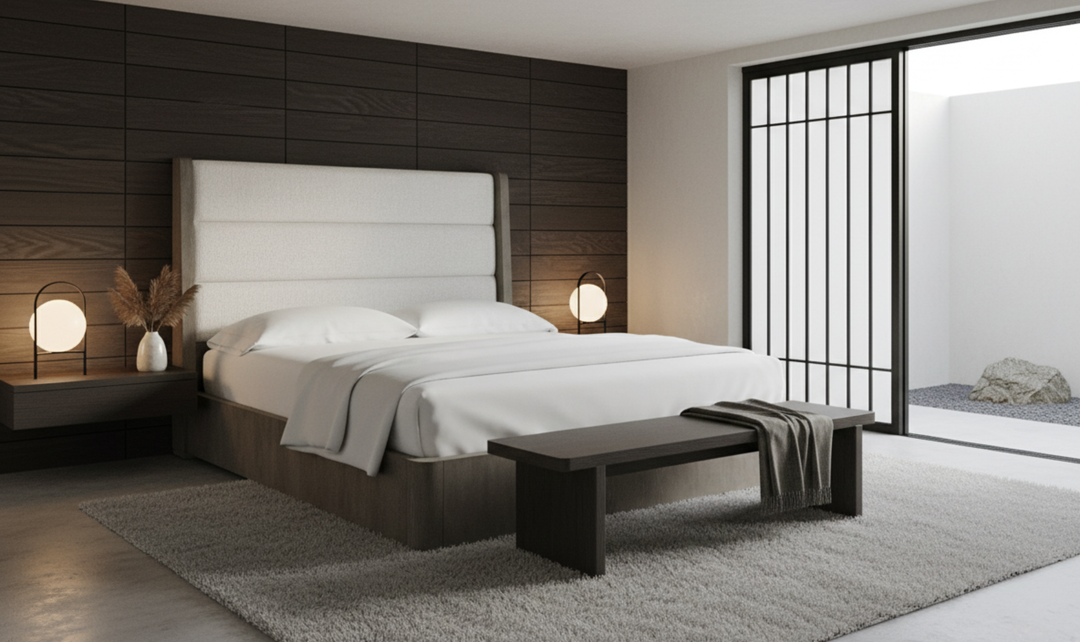 Universal Furniture Morada Upholstered Bed With Weathered Oak Finish-jennifer furniture