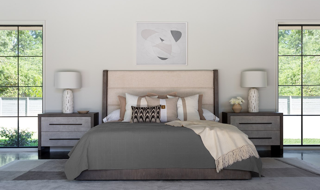 Universal Furniture Morada Upholstered Bed With Weathered Oak Finish-jennifer furniture