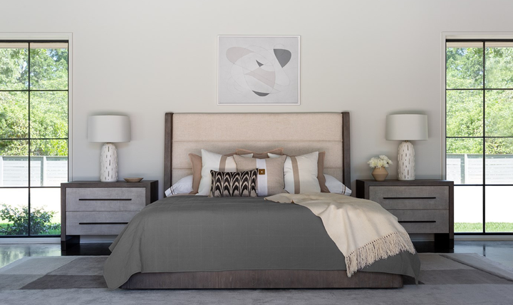 Universal Furniture Morada Upholstered Bed With Weathered Oak Finish-jennifer furniture