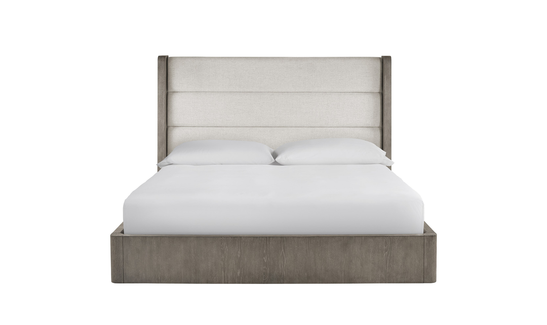 Universal Furniture Morada Upholstered Bed With Weathered Oak Finish-jennifer furniture