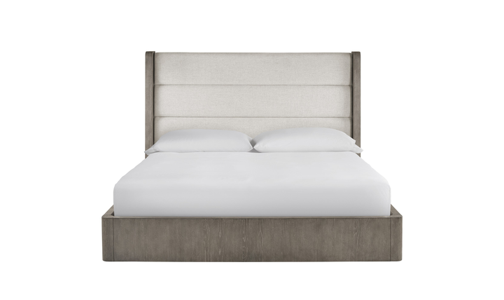 Universal Furniture Morada Upholstered Bed With Weathered Oak Finish-jennifer furniture