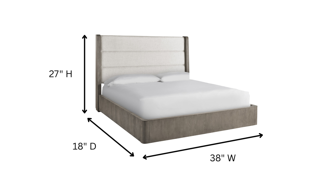 Universal Furniture Morada Upholstered Bed With Weathered Oak Finish