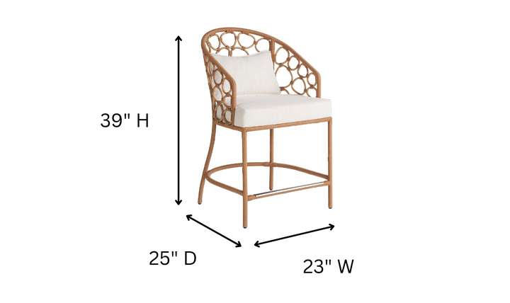 Universal Furniture Pebble Rattan Counter Chair in Brown-jennifer furniture