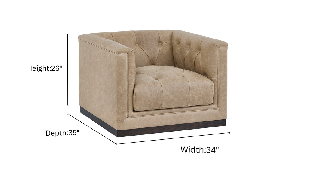 Universal Furniture Quinn Leather Swivel Chair