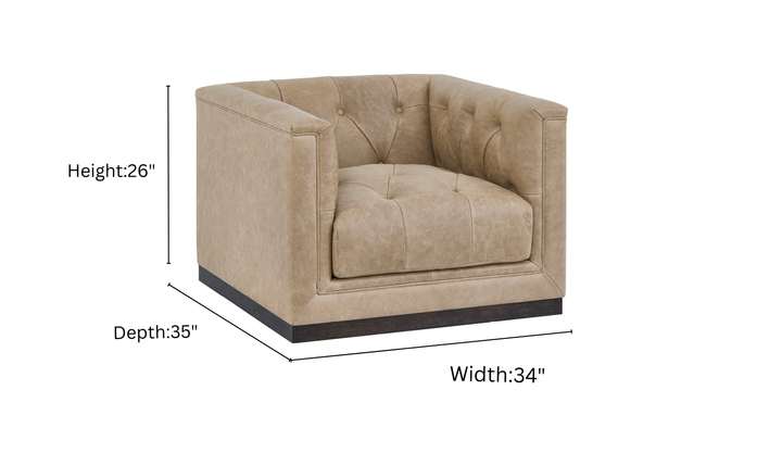 Universal Furniture Quinn Leather Swivel Chair