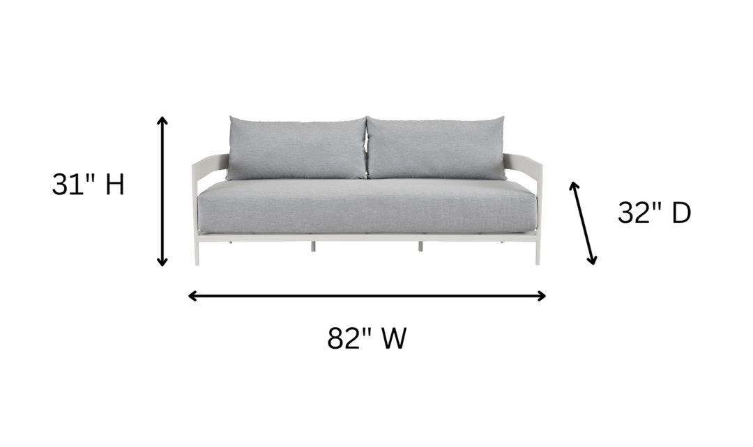 Universal Furniture South Beach Sofa With Light Gray Oversized Seat Cushions