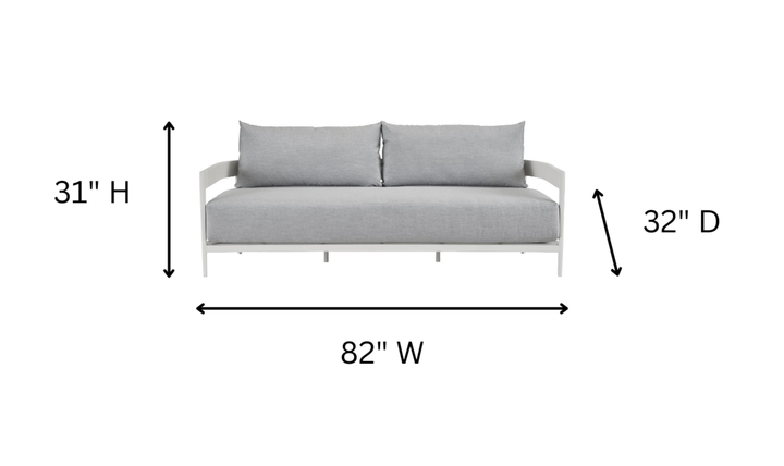 Universal Furniture South Beach Sofa With Light Gray Oversized Seat Cushions