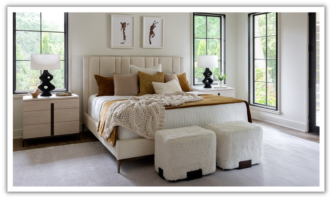Universal Furniture Summerland Upholstered Bed in White-jennifer furniture