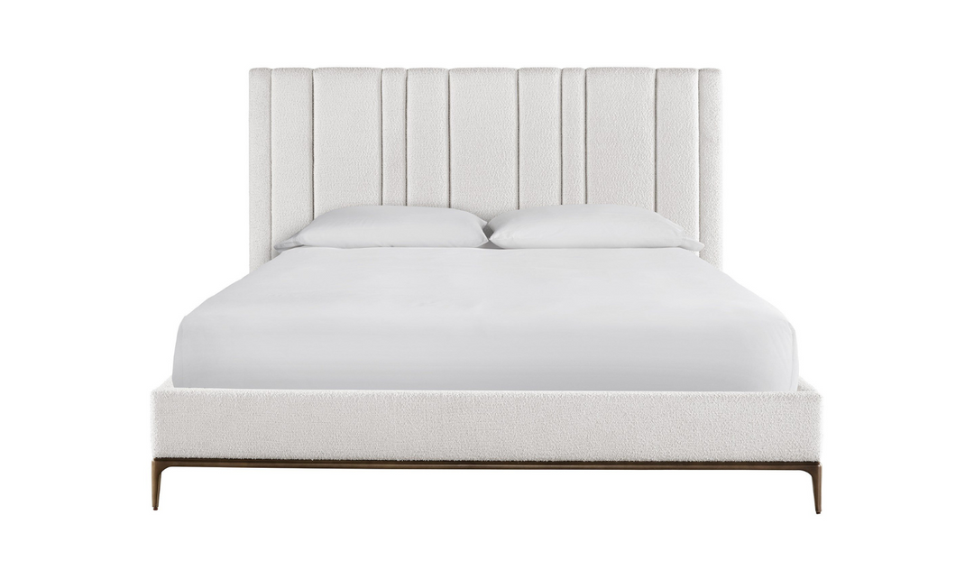 Universal Furniture Summerland Upholstered Bed in White
