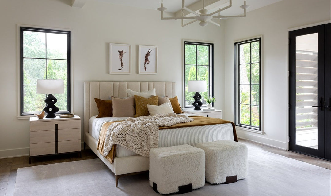 Universal Furniture Summerland Upholstered Bed in White-Jennifer Furniture