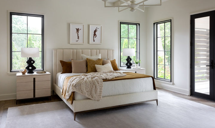 Universal Furniture Summerland Upholstered Bed in White-Jennifer Furniture