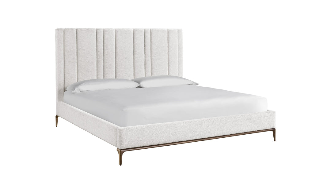 Universal Furniture Summerland Upholstered Bed in White-Jennifer Furniture