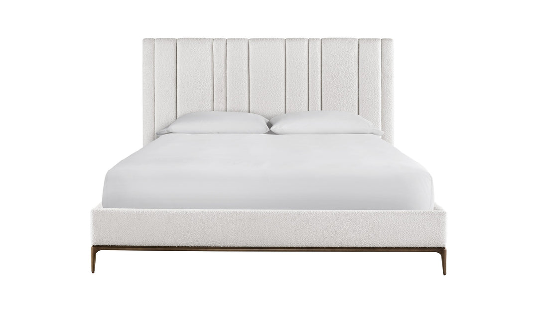 Universal Furniture Summerland Upholstered Bed in White-Jennifer Furniture