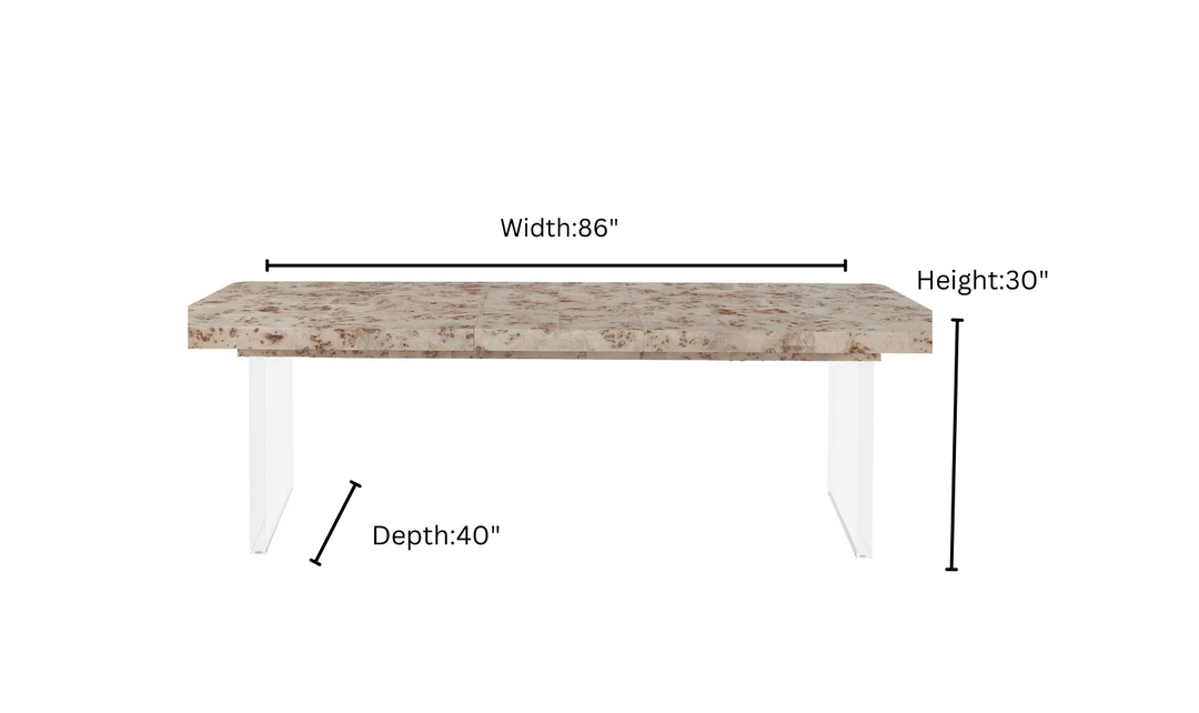 Universal Furniture Tranquility Dining Table With Mappa Burl Finish