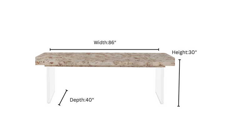 Universal Furniture Tranquility Dining Table With Mappa Burl Finish
