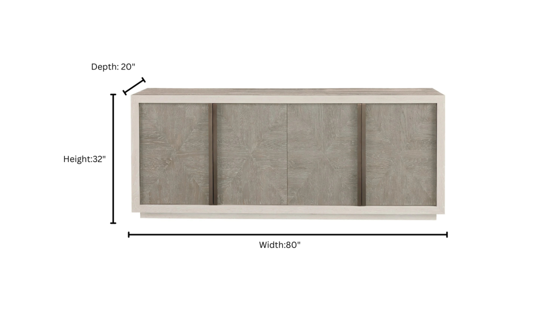 Universal Furniture Wooden Brinkley Credenza in brown