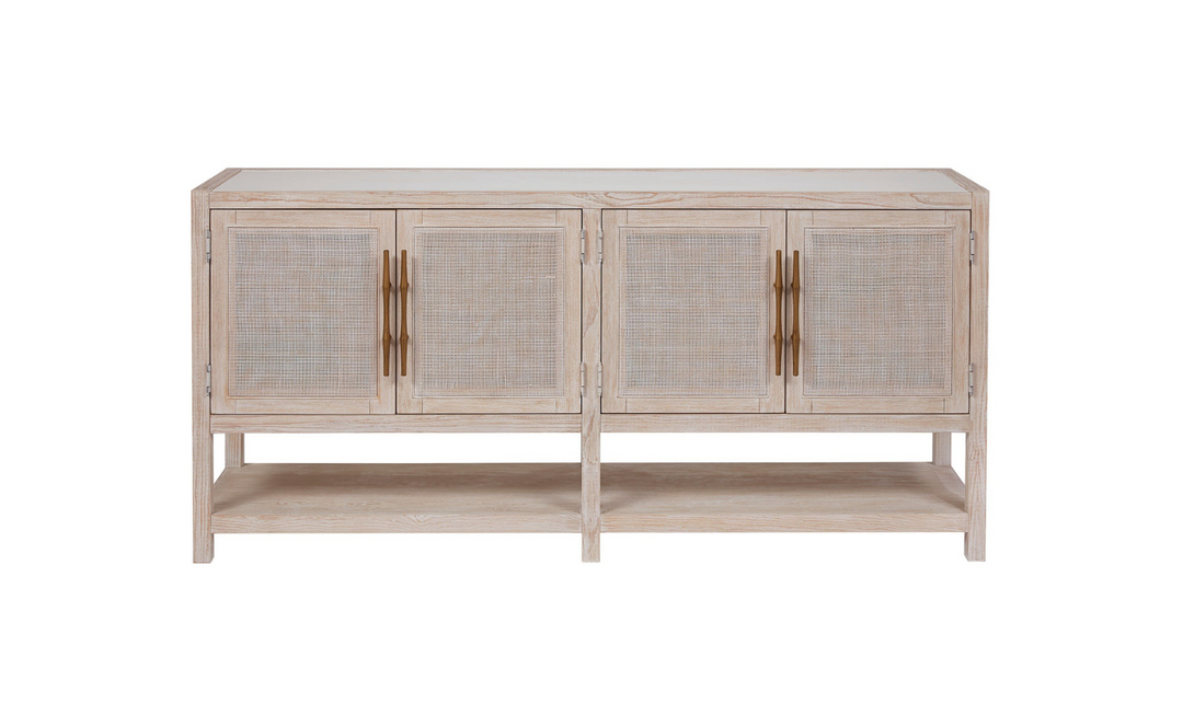 Universal Getaway Wooden Buffet With Bronze Hardware-jennifer furniture