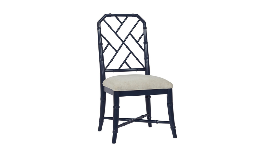 Universal Hanalei Bay Metal Side Chair With Bamboo-Inspired Frame-jennifer furniture