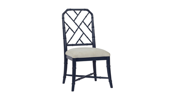 Universal Hanalei Bay Metal Side Chair With Bamboo-Inspired Frame-jennifer furniture