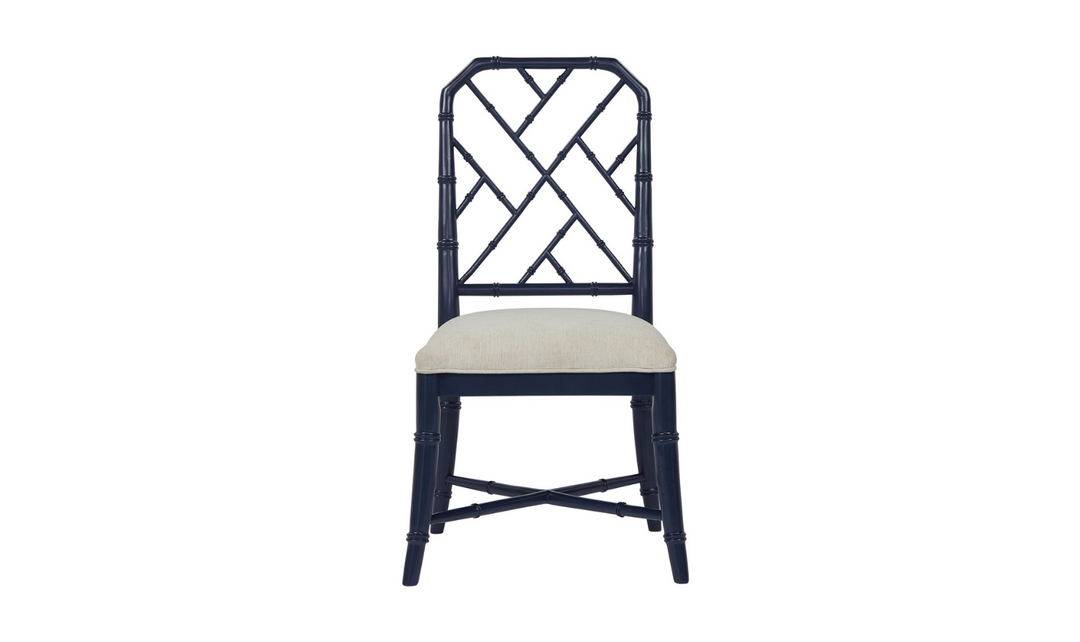 Universal Hanalei Bay Metal Side Chair With Bamboo-Inspired Frame-jennifer furniture