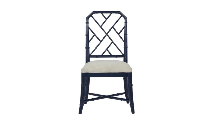 Universal Hanalei Bay Metal Side Chair With Bamboo-Inspired Frame-jennifer furniture
