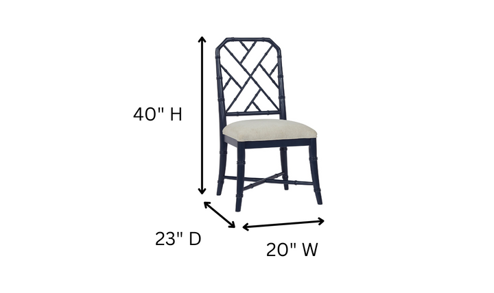 Universal Hanalei Bay Metal Side Chair With Bamboo-Inspired Frame-jennifer furniture