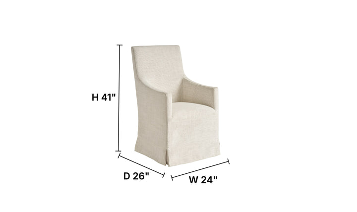 Universal Manning Slip Covered Chair With Upholstered Faux Slip-Covered-Jennifer Furniture