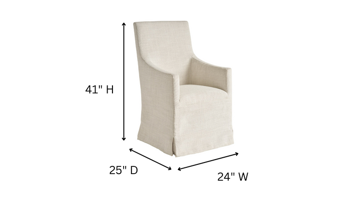 Universal Manning Slip Covered Chair With Upholstered Faux Slip-Covered