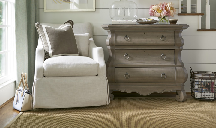 Universal Margaux Swivel Fabric Accent Chair in White