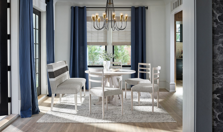 Universal Furniture Peyton Banquette in Light Gray