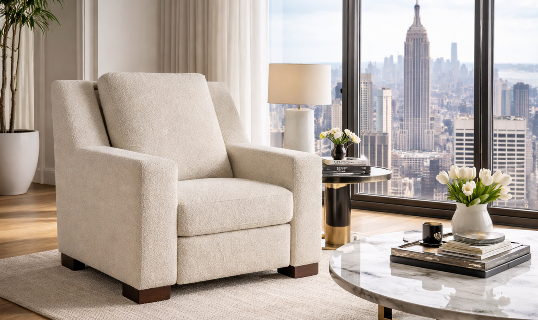 Universal Rhodes Power Motion Recliner Chair in Snow-Jennifer Furniture