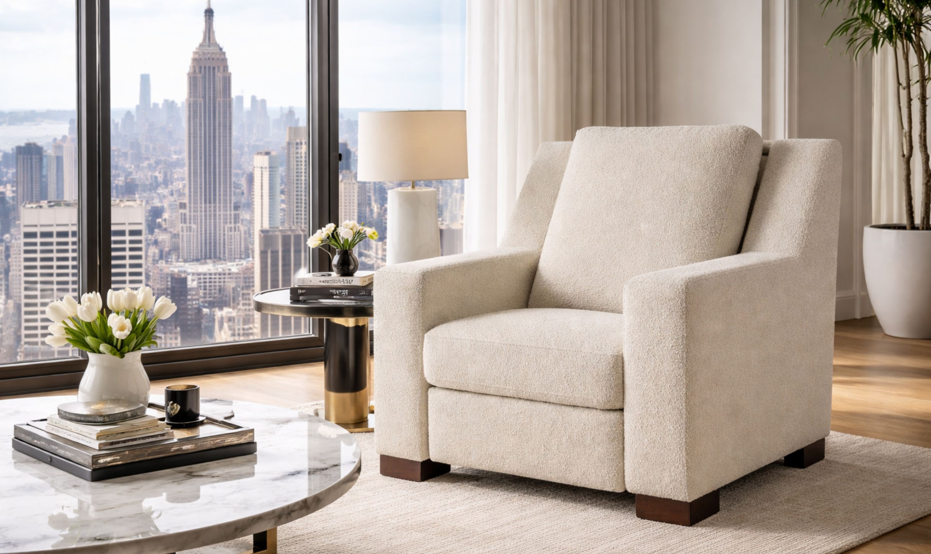 Universal Rhodes Power Motion Recliner Chair in Snow-Jennifer Furniture